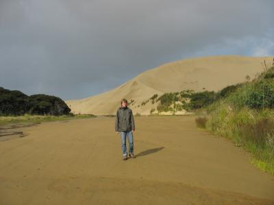 Das sind die riesigen Sandduenen bei Tepaki, wirklich riiiiesig